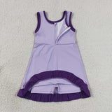 GSD4151 toddler clothes solid color print girl yoga summer dress