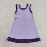 GSD4151 toddler clothes solid color print girl yoga summer dress