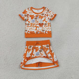 GSD4181  toddler clothes  team print girl summer yoga set