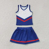 GSD4202 girls navy white red  sleeveless skirt outfits yoga
