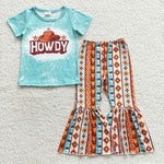 Howdy girl western bell bottom outfit