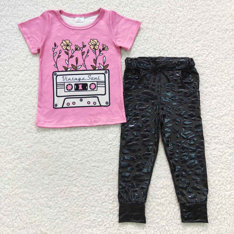 Vintage soul flowers girls black pants outfit