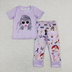 GSPO1452 baby girl clothes 1989 singer girls bell bottoms outfit