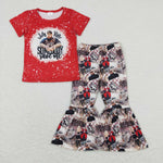 GSPO1489 baby girl clothes singer girls bell bottoms outfit