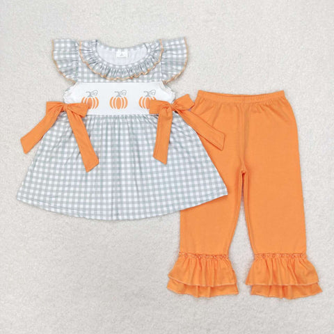 GSPO1533  baby girl clothes pumpkin girl halloween outfit