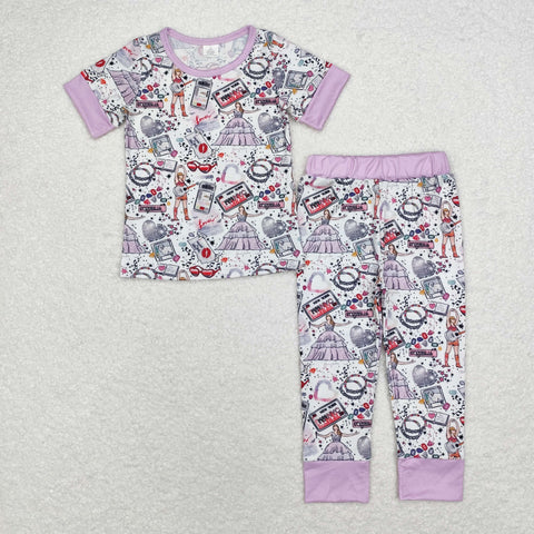 GSPO1656 baby girl clothes 1989 singer girl fall pant sets