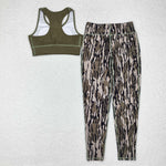 GSPO1666   adult clothes camouflage adult woman yoga wear