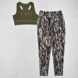 GSPO1666   adult clothes camouflage adult woman yoga wear