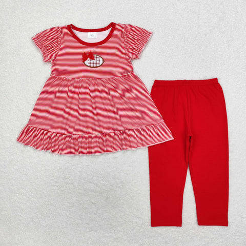 GSPO1675    toddler girl clothes embroidery red rugby girl fall set