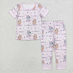 GSPO1697    toddler girl clothes cartoon dog girl fall set