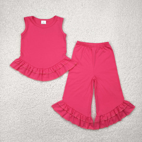 GSPO2009   baby girl clothes pink girl bell bottoms outfit