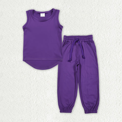 GSPO2029  toddler girl clothes purple girl fall clothes yoga clothes