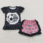 Baby girls football black outfit