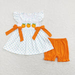 GSSO0451  baby girl clothes embroidery peach girl summer outfits