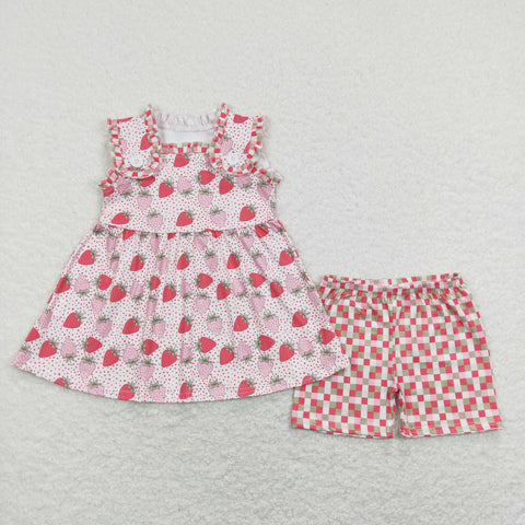 GSSO0499 baby girl clothes girl strawberry summer outfits