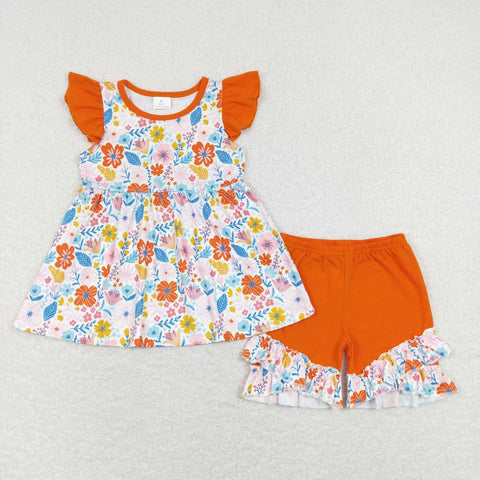 GSSO0510  baby girl clothes girl flower summer outfits