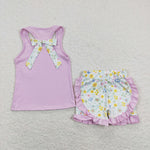 GSSO0511 baby girl clothes girl pink flower girl summer outfits