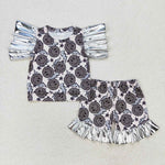 GSSO0521 baby girl clothes girl smiling leopard print summer outfits