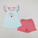 GSSO0555  baby girl clothes embroidery pubby girl summer outfits