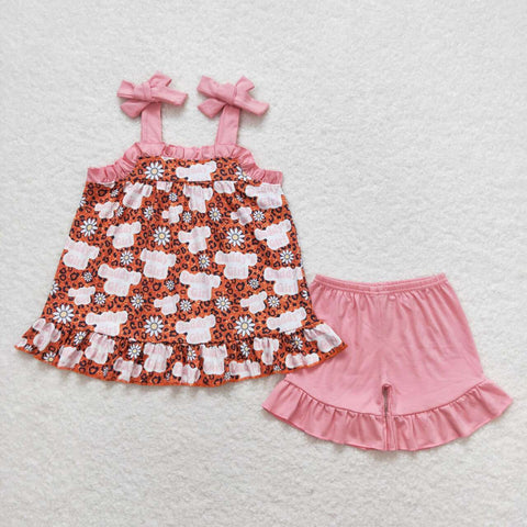 GSSO0568 baby girl clothes daddy’s girl leopard print girl summer outfits