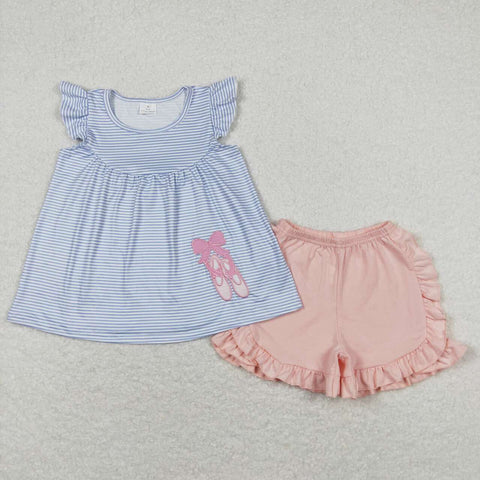 GSSO0582 baby girl clothes ballet shoes embroidery girl summer outfits