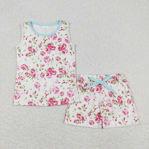 GSSO0674  baby girl clothes pink roses toddler girl summer outfit