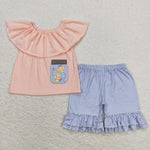 GSSO0682 baby girl clothes embroidery butterfly toddler girl summer outfit