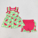 GSSO0701   baby girl clothes watermelon toddler girl summer outfits