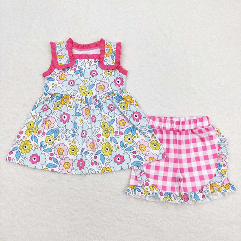 GSSO0711  baby girl clothes floral toddler girl summer outfits