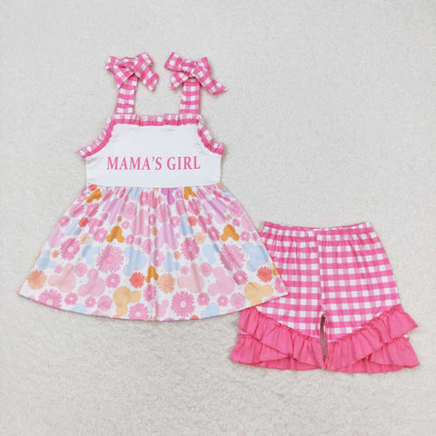 GSSO0819 baby girl clothes mama’s girl flower toddler girl summer outfits