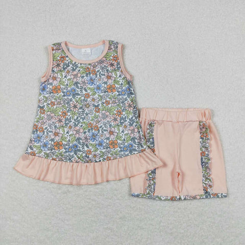 GSSO0830 baby girl clothes flower toddler girl summer outfits