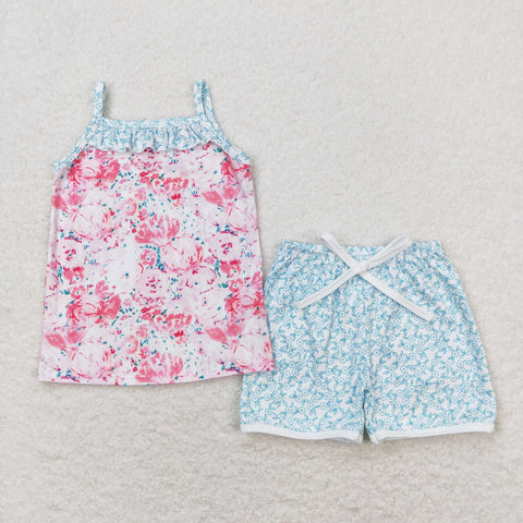 GSSO0869 baby girl clothes floral toddler girl summer outfits