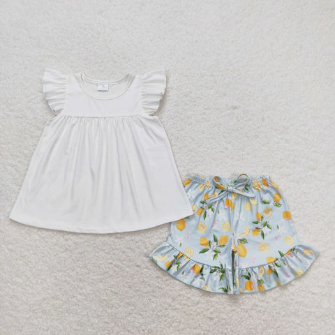 GSSO0870   baby girl clothes lemon toddler girl summer outfits
