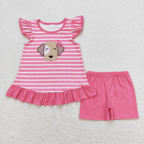 GSSO0874   baby girl clothes dog toddler girl summer outfits