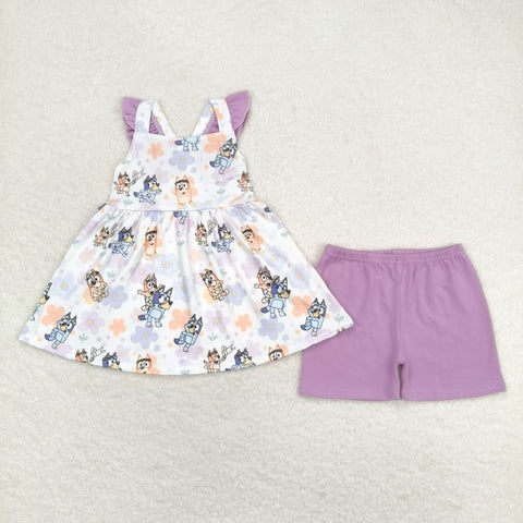 GSSO0998  baby girl clothes cartoon dog toddler girl summer outfits