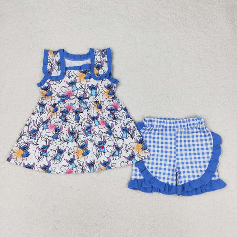 GSSO1040 baby girl clothes cartoon toddler girl summer outfits