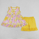 GSSO1079  baby girl clothes lemon toddler girl summer outfits