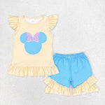 GSSO1159 baby girl clothes cartoon mouse toddler girl summer outfit
