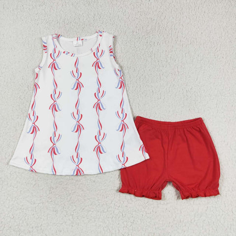 GSSO1199   baby girl clothes 4th of July patriotic toddler girl summer outfit