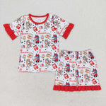 GSSO1292 baby girl clothes cartoon dog toddler girl summer pajamas outfit