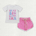 GSSO1404 baby girl clothes 1989 singer tshirt+pink shorts toddler girl summer outfits 25