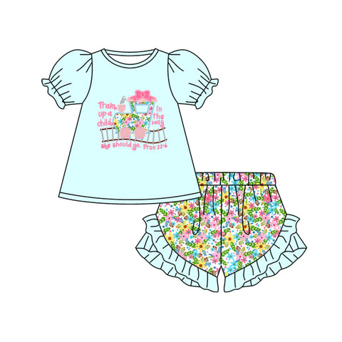 GSSO1643 pre-order baby girl clothes train toddler girl  summer outfit-2024.12.10