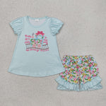 GSSO1643   baby girl clothes train toddler girl  summer outfit