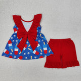 GSSO1765  baby girl clothes popsicles toddler girl 4th of July patriotic summer outfit
