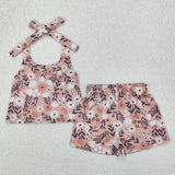 GSSO1870 baby girl clothes leopard print  toddler girl summer outfit