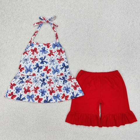 GSSO1928   baby girl clothes bows toddler girl 4th of July patriotic summer outfit