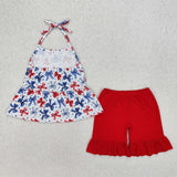 GSSO1928   baby girl clothes bows toddler girl 4th of July patriotic summer outfit