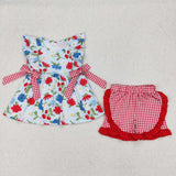 RTS girl summer matching clothes floral girl summer clothes