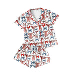 GSSO1967 pre-order adult pajamas bows adult women 4th of July Patriotic summer set-2025.1.27