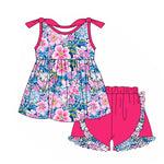 GSSO1970 pre-order baby girl clothes floral toddler girl  summer outfit-2025.1.28